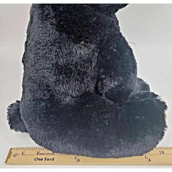 Aurora World Black Bear #50120 Plush Stuffed Animal Soft Toy 12" Tan Feet Snout - Picture 10 of 10